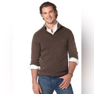 Chaps Mens Large Brown 3 Button Sweater